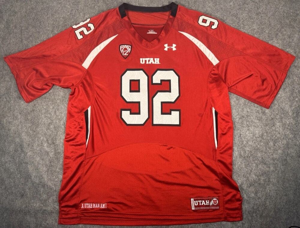 University of Utah Utes NCAA Under Armour Utes PAC-12 Patch Football Jersey XL